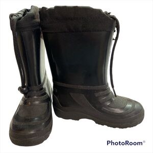 Tundra Child’s Black Snow/Rain Winter Boot Removable Lining Size 10